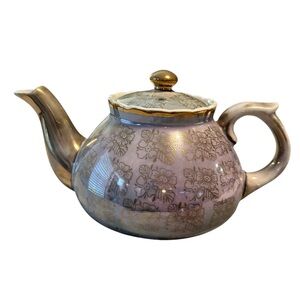 Finland Arabia Teapot Delcoronado Nasco‎ Marble Prpl/Grn Finish Gold Trim Teapot